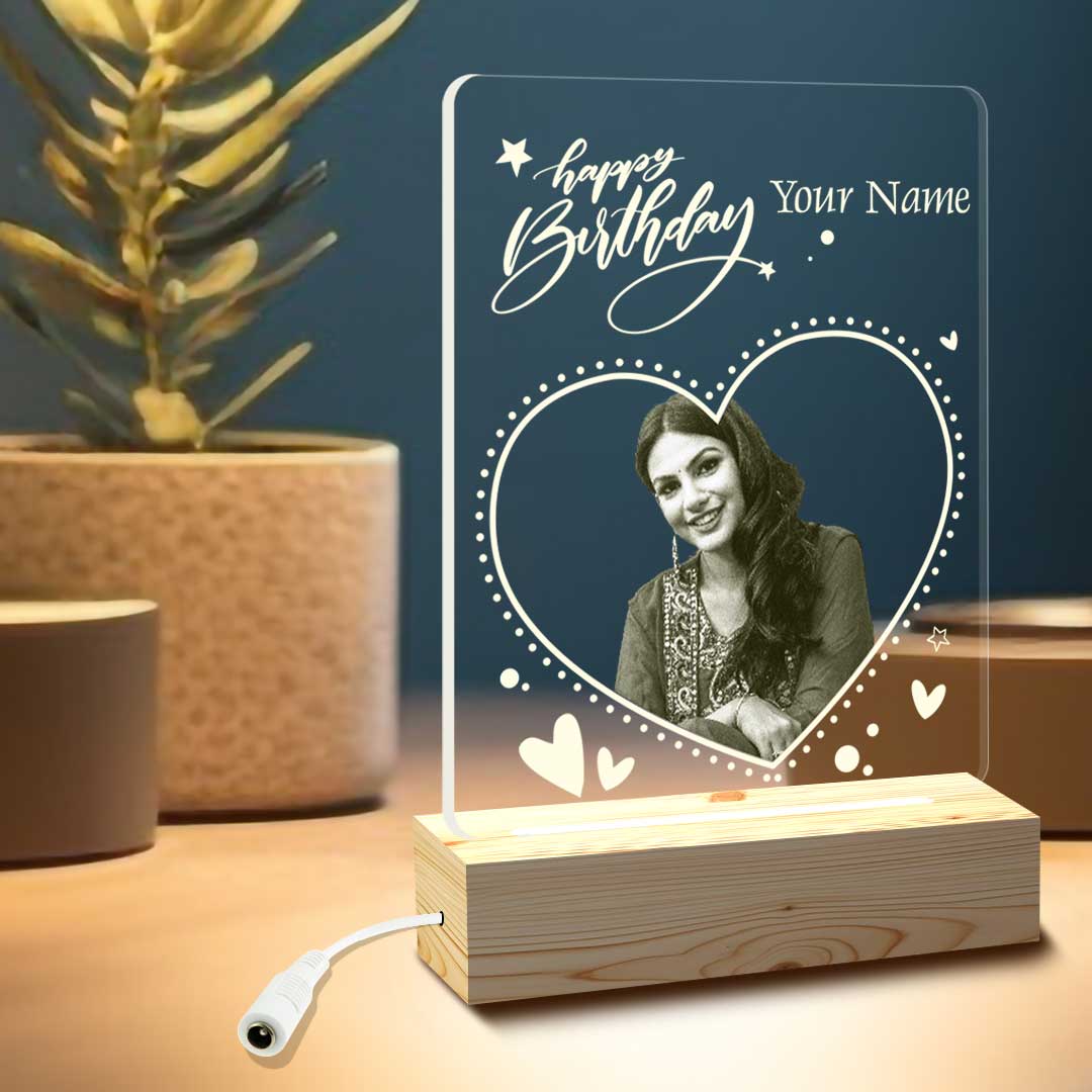 Personalized Birthday Gifts | Acrylic 3d Photo Lamp (6×4 Inches) | Best Photo Lamp Gifts | Design 1 (Copy) (Copy)